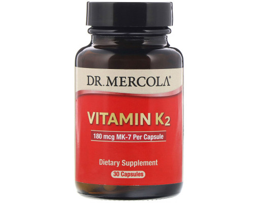 Вітамін К2, Vitamin K2, Dr. Mercola, 30 капсул