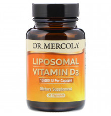 Вітамін D3 ліпосомальний, Liposomal Vitamin D3, Dr. Mercola, 10 000 МО, 30 капсул