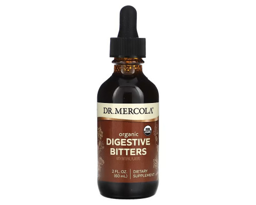 Травна підтримка, Digestive Bitters with Natural Flavors, Dr. Mercola, органічна, з натуральними ароматизаторами, 60 мл