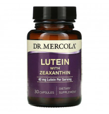 Лютеїн із зеаксантином, Lutein with Zeaxanthin, Dr. Mercola, 40 мг, 30 капсул