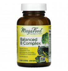 Вітамін В (комплекс), Balanced B, MegaFood, збалансований, 30 таблеток