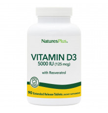 Вітамін D3 ультра, Ultra Vitamin D3, Nature's Plus, 125 мкг (5000 МО), 90 таблеток з розширеним вивільненням