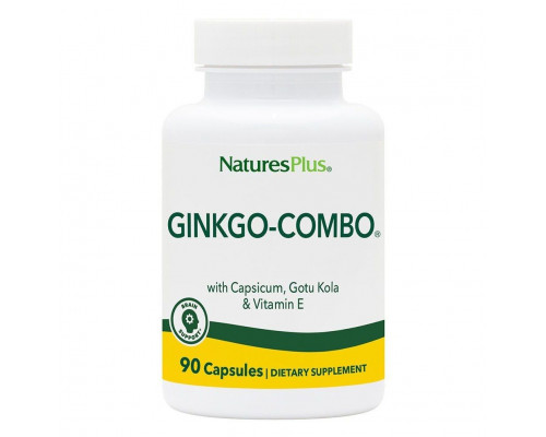 Гінкго білоба комбо, Ginkgo-Combo, Nature's Plus, 90 капсул