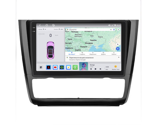 Штатная магнитола Lesko для BMW 1 серии I (E81/E82/E87/E88) Рестайлинг 2007-2011 экран 9" 4/64 QLED CarPlay 4G Wi-Fi GPS 360 Prime