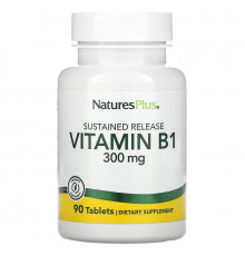 Тіамін (Vitamin B-1), Nature's Plus, Вітамін В1, 300 мг, 90 таблеток