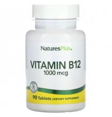 Вітамін В-12, Vitamin B-12, Nature's Plus, 1000 мкг, 90 таблеток