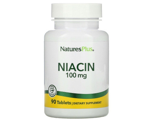 Ніацин, Niacin, Nature's Plus, 100 мг, 90 таблеток