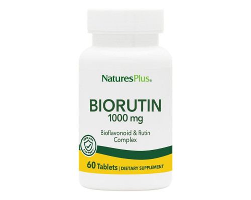 Рутін, Biorutin, Nature's Plus, 1000 мг, 60 пігулок