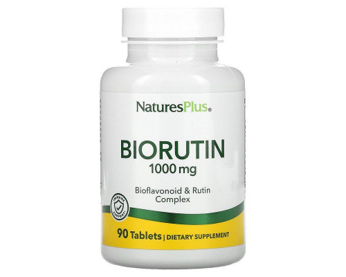 Рутин, Biorutin, Nature's Plus, 1000 мг, 90 таблеток