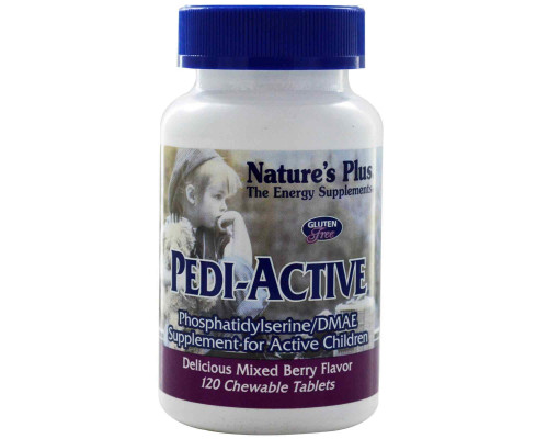 Фосфатидилсерин для активних дітей, Рedi-Active, Nature's Plus, смак ягід, 120 таблеток