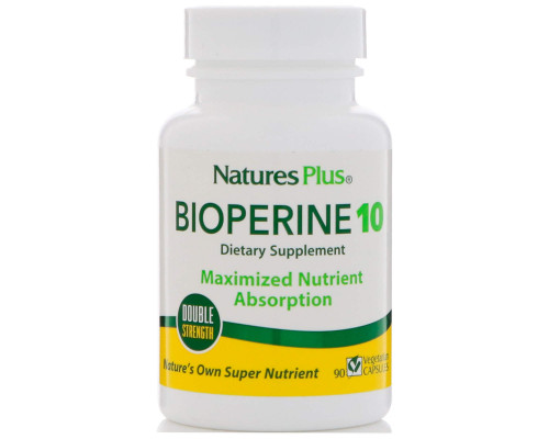 Біоперін, Bioperine, Nature's Plus, 10 мг, 90 капсул