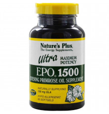 Олія вечірньої примули (Ultra EPO 1500), Nature's Plus, максимальна потужність, 60 капсул