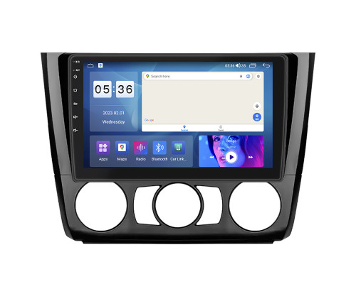 Штатная магнитола Lesko для BMW 1 серии I (E81/E82/E87/E88) Рестайлинг Manual AC 2007-2011 экран 9" 2/32Gb CarPlay 4G Wi-Fi GPS Prime