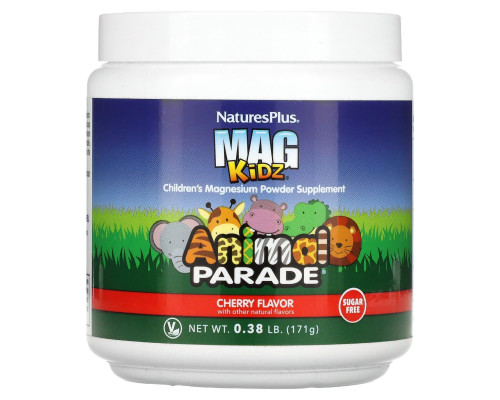 Магній для дітей, смак вишень, Children's Magnesium, Nature's Plus, Animal Parade, 171 г