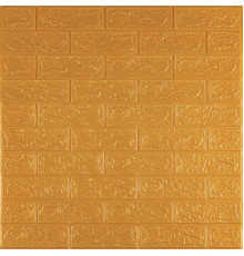 3D панель самоклеющаяся 700x770x3мм кирпич Золотой (011-3) SW-00000676