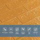 3D панель самоклеющаяся 700x770x3мм кирпич Золотой (011-3) SW-00000676