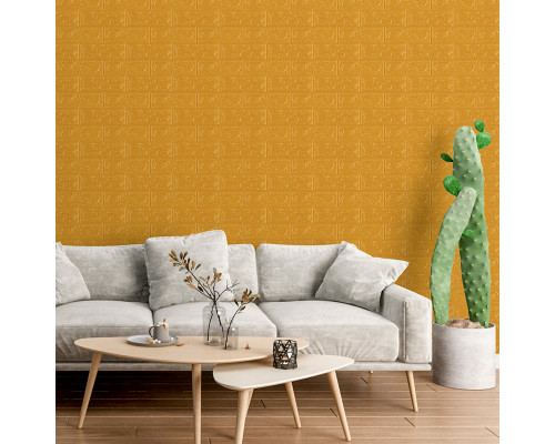 3D панель самоклеющаяся 700x770x3мм кирпич Золотой (011-3) SW-00000676