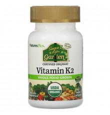 Вітамін К2 (Vitamin K2), Nature's Plus, Source of Life Garden, 60 капсул