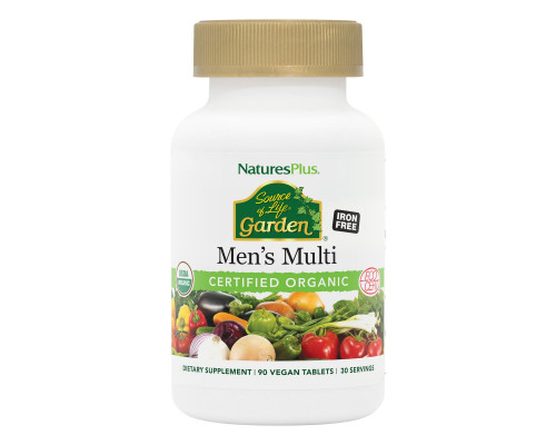 Мультивітаміни для чоловіків, Men's Multi, Nature's Plus, Source of Life Garden, 90 таблеток
