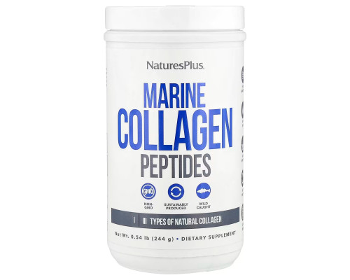 Пептиди морського колагену, Marine Collagen Peptides, Nature's Plus, 244 г