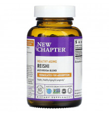Гриби рейші, Reishi, New Chapter, органік, 60 капсул
