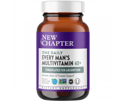 Мультивітамінний комплекс для чоловіків 40 +, One Daily Multi, New Chapter, 1 в день, 24 таблетки