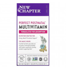 Мультивітамінний постнатальний комплекс, Postnatal MultiVitamin, New Chapter, 192 вегетаріанські таблетки