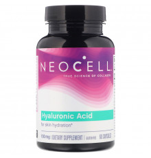 Гіалуронова кислота, зволоження, Hyaluronic Acid, Neocell, 60 капсул