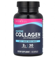 Морський колаген і гіалуронова кислота, Marine Collagen, Neocell, 120 капсул