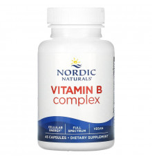 Комплекс вітамінів групи В, Vitamin B Complex, Nordic Naturals, 45 гелевих капсул