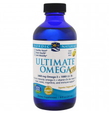 Омега екстра, Omega Xtra, Nordic Naturals, лимонний смак, 237 мл.