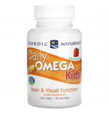 Риб'ячий жир для дітей, Daily Omega Kids, Nordic Naturals, 1 на день, фруктовий смак, 30 капсул