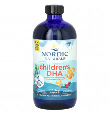 Риб'ячий жир для дітей від 1 до 6 років, Children's DHA, Nordic Naturals, полуниця, рідкий, 530 мг, 473 мл