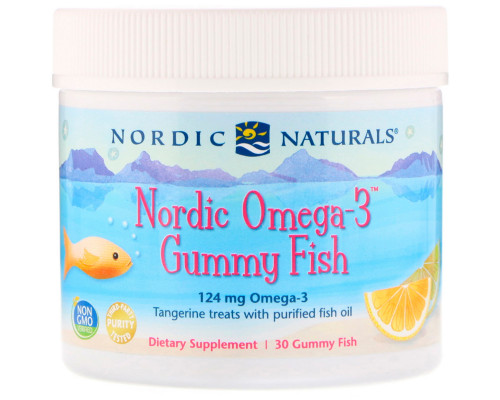 Риб'ячий жир для дітей (мандарин), Omega-3 Gummy Fish, Nordic Naturals, 30 желе