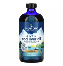 Риб'ячий жир з печінки тріски (апельсин), Cod Liver Oil, Nordic Naturals, арктичний, 473 мл.