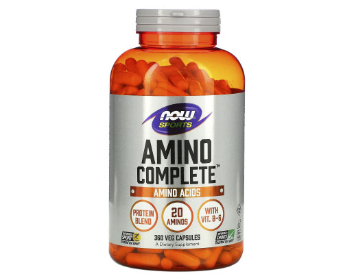 Аміно комплекс, Amino Complete, Now Foods, Sports, 360 вегетаріанських капсул