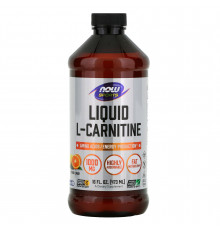 L-карнітин, L-Carnitine, Now Foods, Sports, рідкий, цитрус, 1000 мг, 473 мл