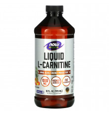 L-карнітин, L-Carnitine, Now Foods, Sports, рідкий, тропічний пунш, 1000 мг, 473 мл