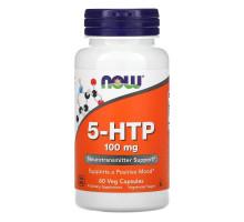5-HTP, 5-гідрокситриптофан, 5-HTP, NOW Foods, 100 мг, 60 вегетаріанських капсул