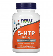 5-HTP, 5-гідрокситриптофан, 5-HTP, Now Foods, 100 мг, 120 вегетаріанських капсул