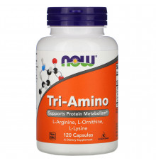 Аргінін, лізин та орнітин, Tri-Amino, Now Foods, 120 капсул