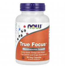 Тру Фокус, True Focus, Now Foods, 90 вегетаріанських капсул.