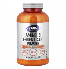 Амінокислоти в спорті, Amino-9 Essentials, Now Foods, Sports, порошок, 330 г