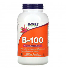 Комплекс В-100, B-Vitamins, Now Foods, для нервової системи, 250 вегетаріанських капсул