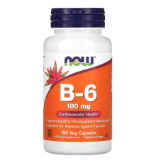 Вітамін В6, Vitamin B-6, Now Foods, 100 мг, 100 капсул