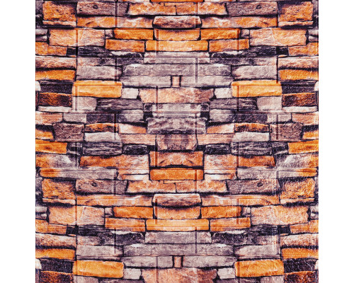 Декоративная 3D панель самоклейка 700x770x3мм Песчаник Екатеринославский кирпич (045-3) SW-00000692