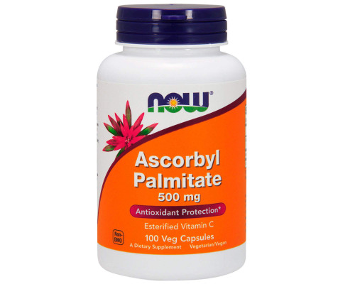 Аскорбіл пальмітат, Ascorbyl Palmitate, Now Foods, 500 мг, 100 вегетаріанських капсул
