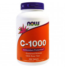 Вітамін С-1000, Vitamin C, Now Foods, 250 таблеток