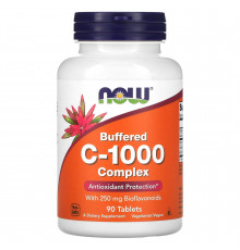 Вітамін С комплекс, Buffered C-1000 Complex, NOW Foods, буферизований, 90 таблеток