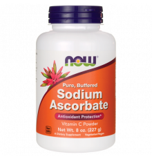 Аскорбат натрію, Sodium Ascorbate, NOW Foods, буферизований порошок, 227 г